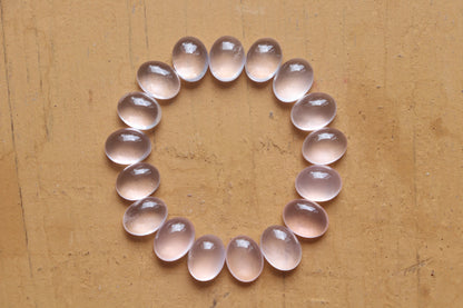 Rose Quartz Cabochon gemstone Oval Shape Hand Polished Rose Quartz Loose Gemstone,  Rose Quartz for jewelry Size 7x9 mm Beadsforyourjewelry