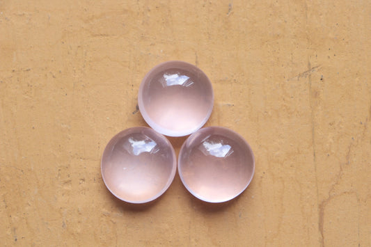 Rose Quartz Cabochon gemstone Round Shape Hand Polished Rose Quartz Loose Gemstone,  Rose Quartz for jewelry Size 17x17 mm Beadsforyourjewelry