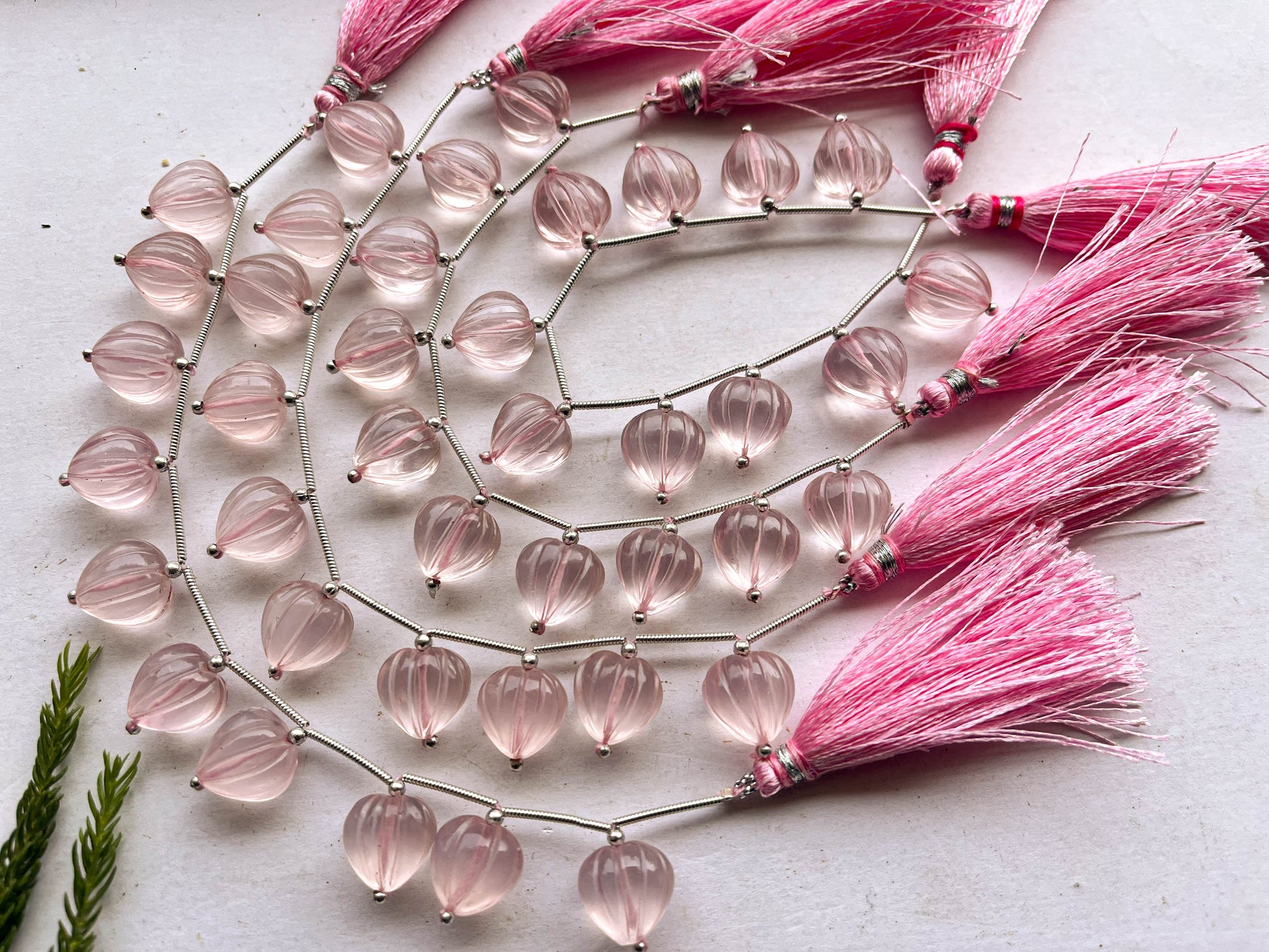 Rose Quartz Carved Heart Shape Beads, 10 Pieces Beadsforyourjewelry