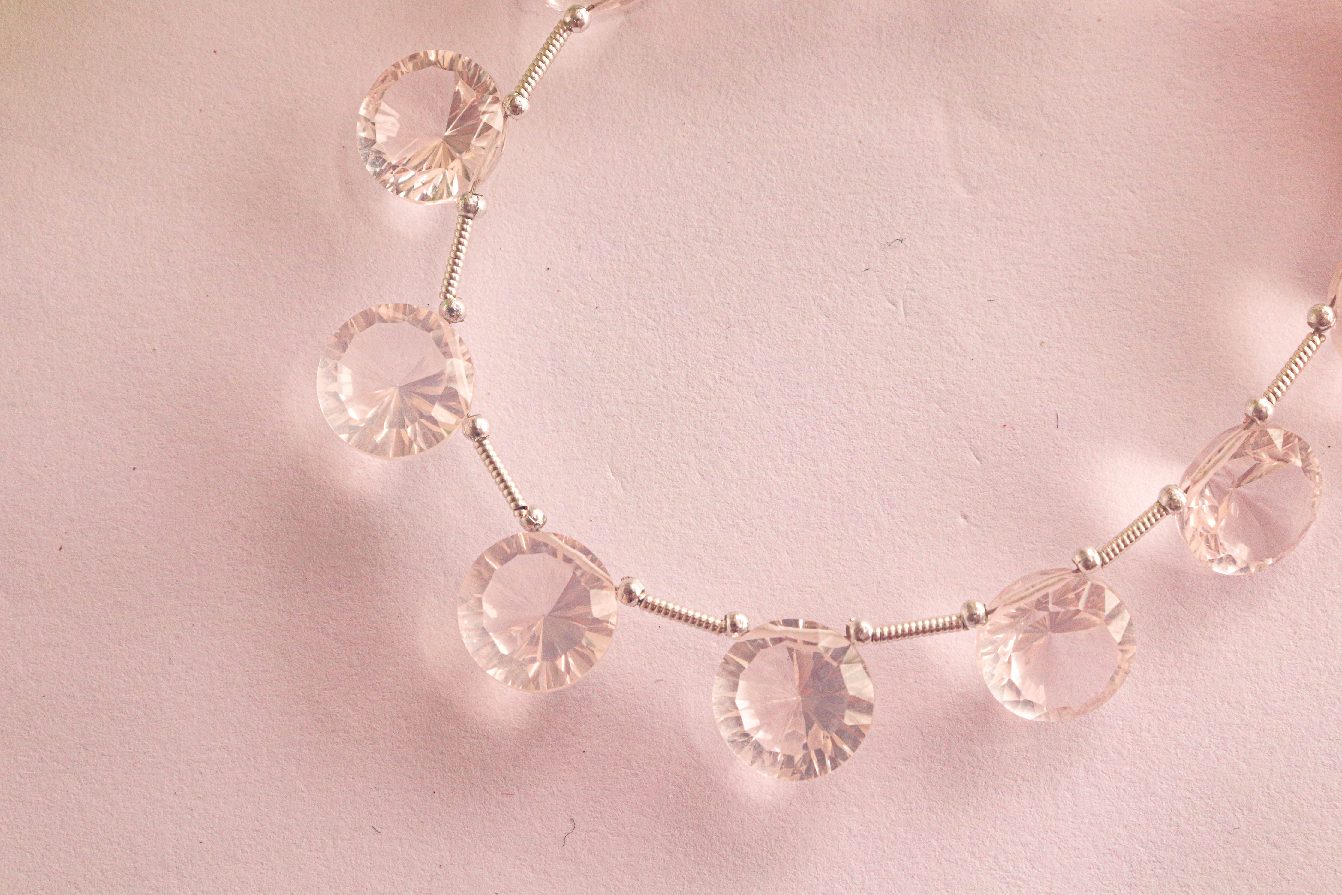 Rose Quartz Concave cut Oval Shape Beads Beadsforyourjewelry