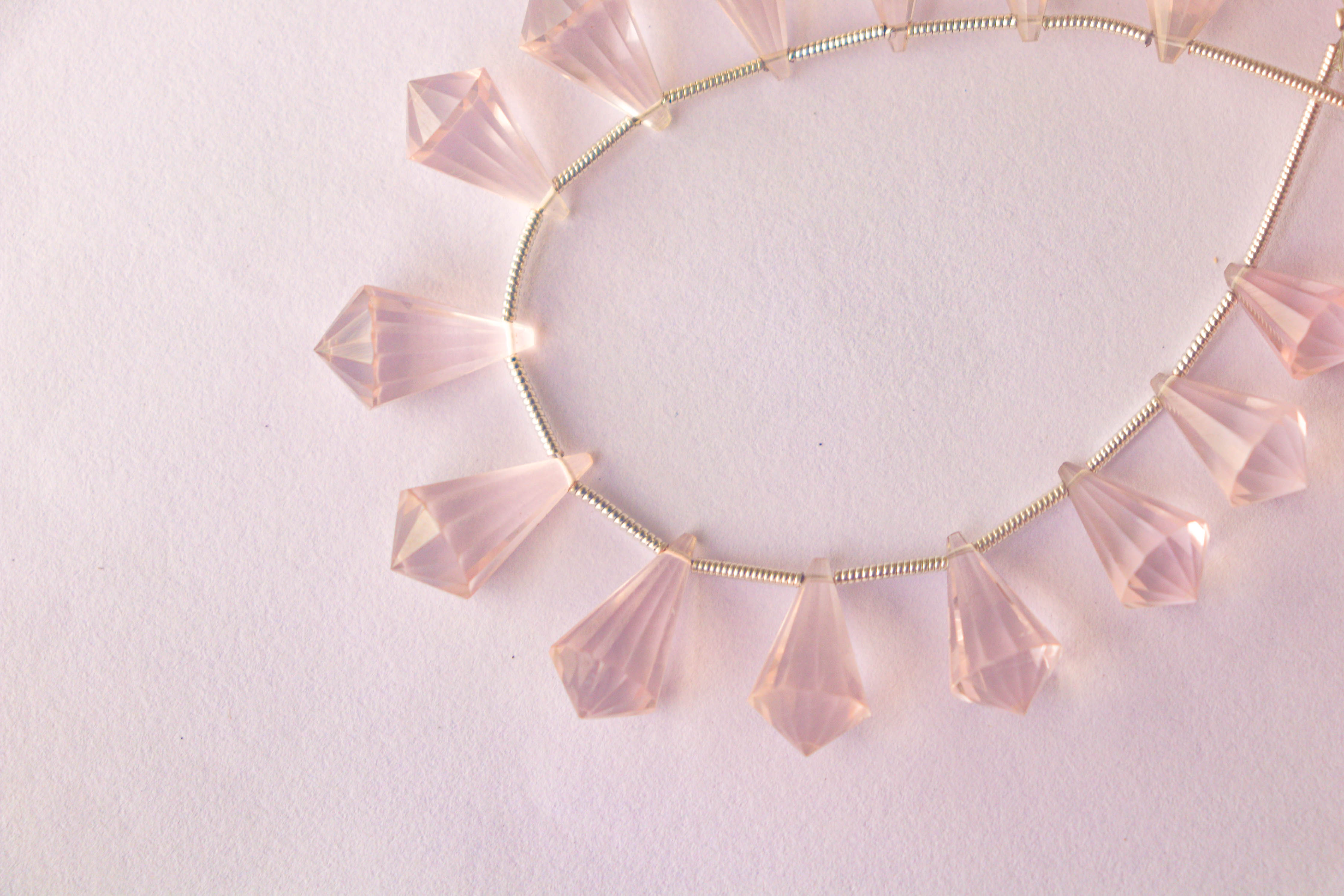 Rose Quartz Fancy Shape Drops Beadsforyourjewelry