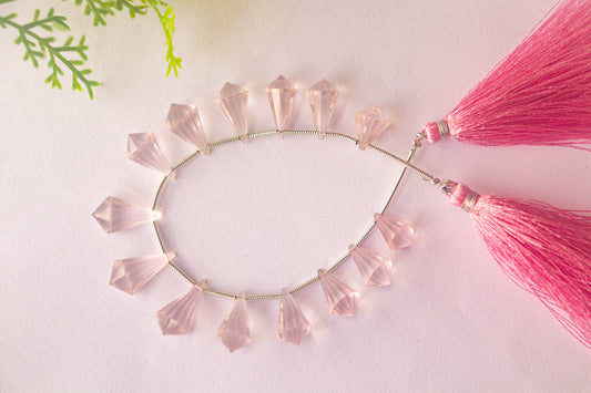 Rose Quartz Fancy Shape Drops Beadsforyourjewelry