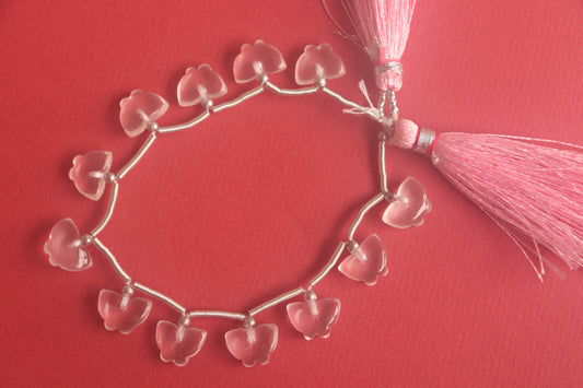 Rose Quartz Gemstone Butterfly Shape Beads Beadsforyourjewelry