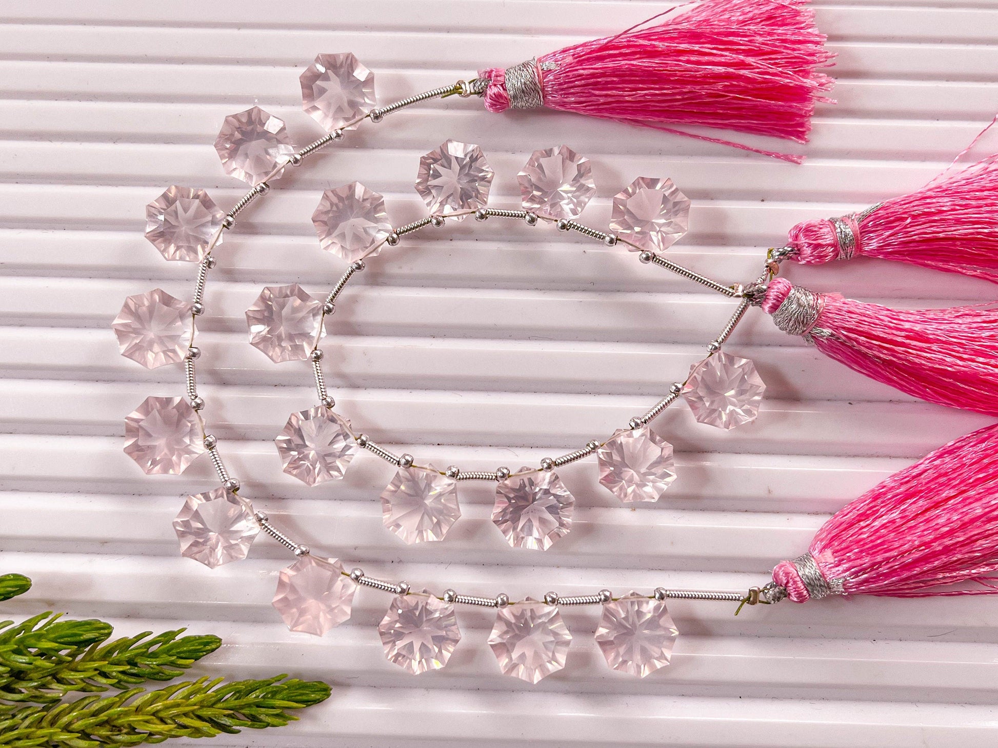 Rose Quartz Octagon Shape Star Diamond Cut Beads, 10x10mm, 10 Pieces, Natural gemstone beads, Beadsforyourjewellery Beadsforyourjewelry