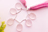 Rose Quartz Oval Shape Flower Carving Beads Beadsforyourjewelry