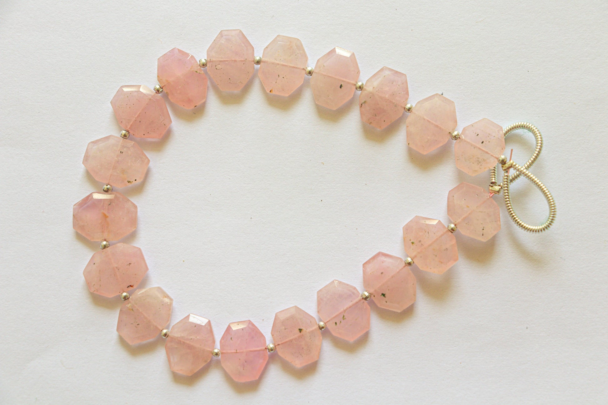 Rose Quartz gemstone Crown cut beads Beadsforyourjewelry