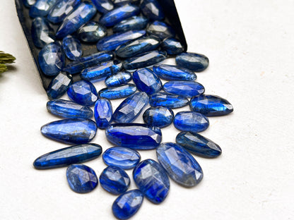 Royal Blue Kyanite mix shape rose cut gemstone Beadsforyourjewelry