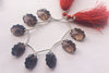 Load image into Gallery viewer, SMOKY QUARTZ Flower Cut carved beads 9 Pieces String Beadsforyourjewelry