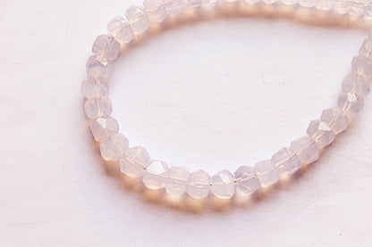 Scorolite Lavender Quartz Faceted Tumble beads Uneven Shape | 6mm to 8mm | 8 inch Full String | Natural Gemstone | Beadsforyourjewellery Beadsforyourjewelry