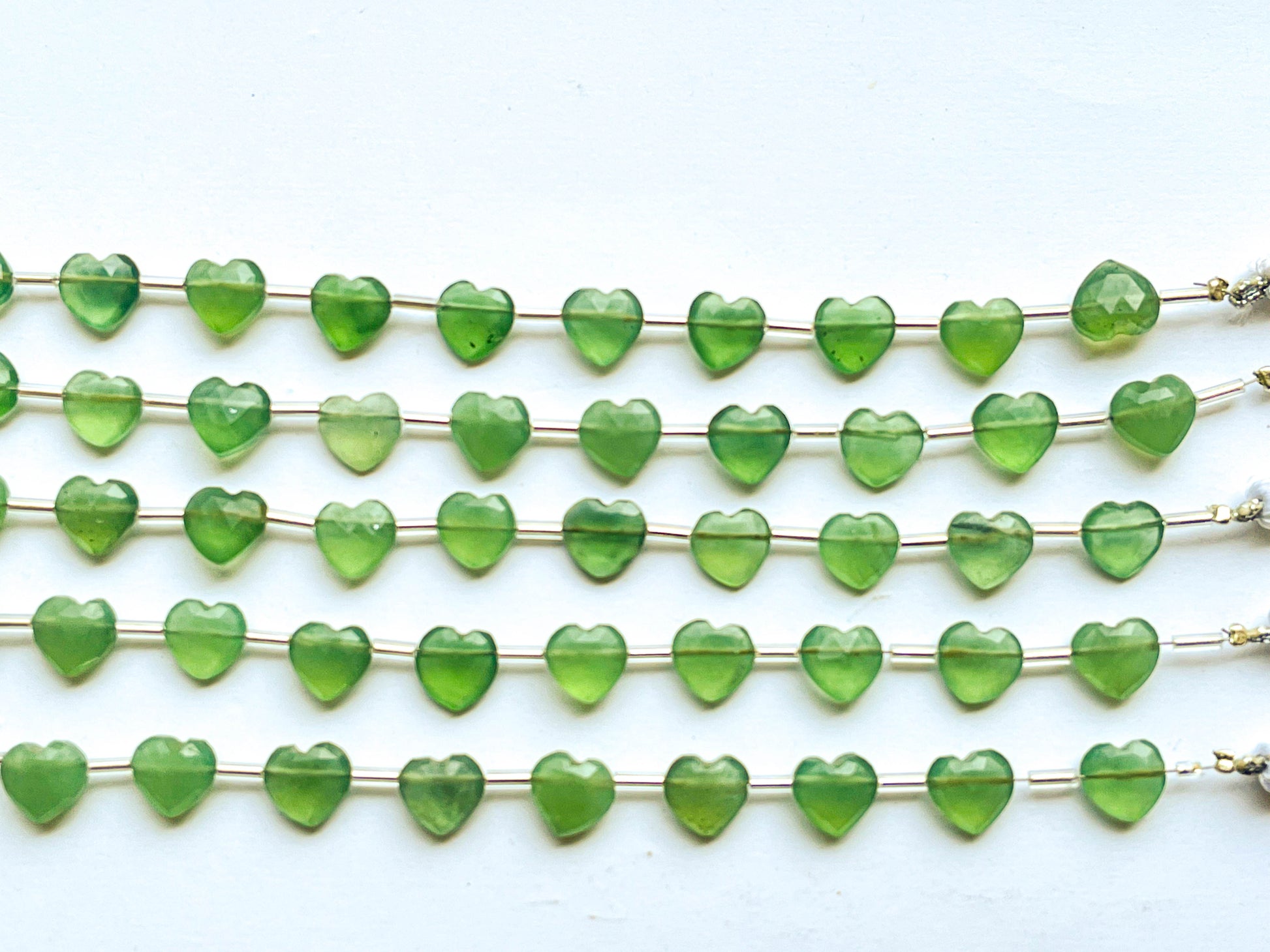 Serpentine Heart Shape Faceted Side Drill Briolette Beads Beadsforyourjewelry