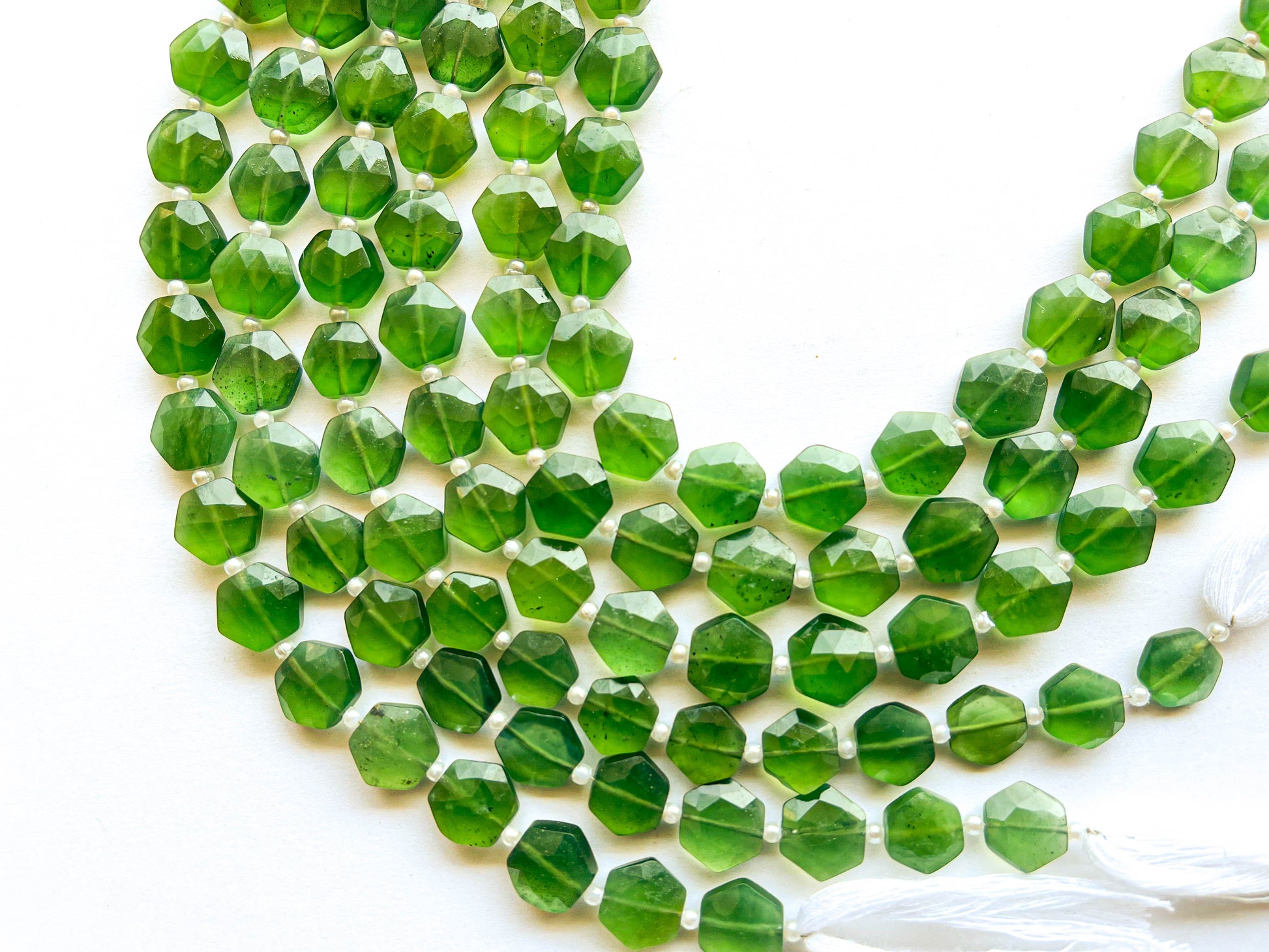 Serpentine Hexagon Shape Faceted Briolette Beads Beadsforyourjewelry