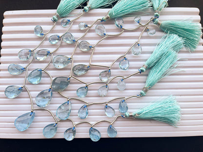 Sky Blue Topaz Pear Shape Briolette Beads Beadsforyourjewelry