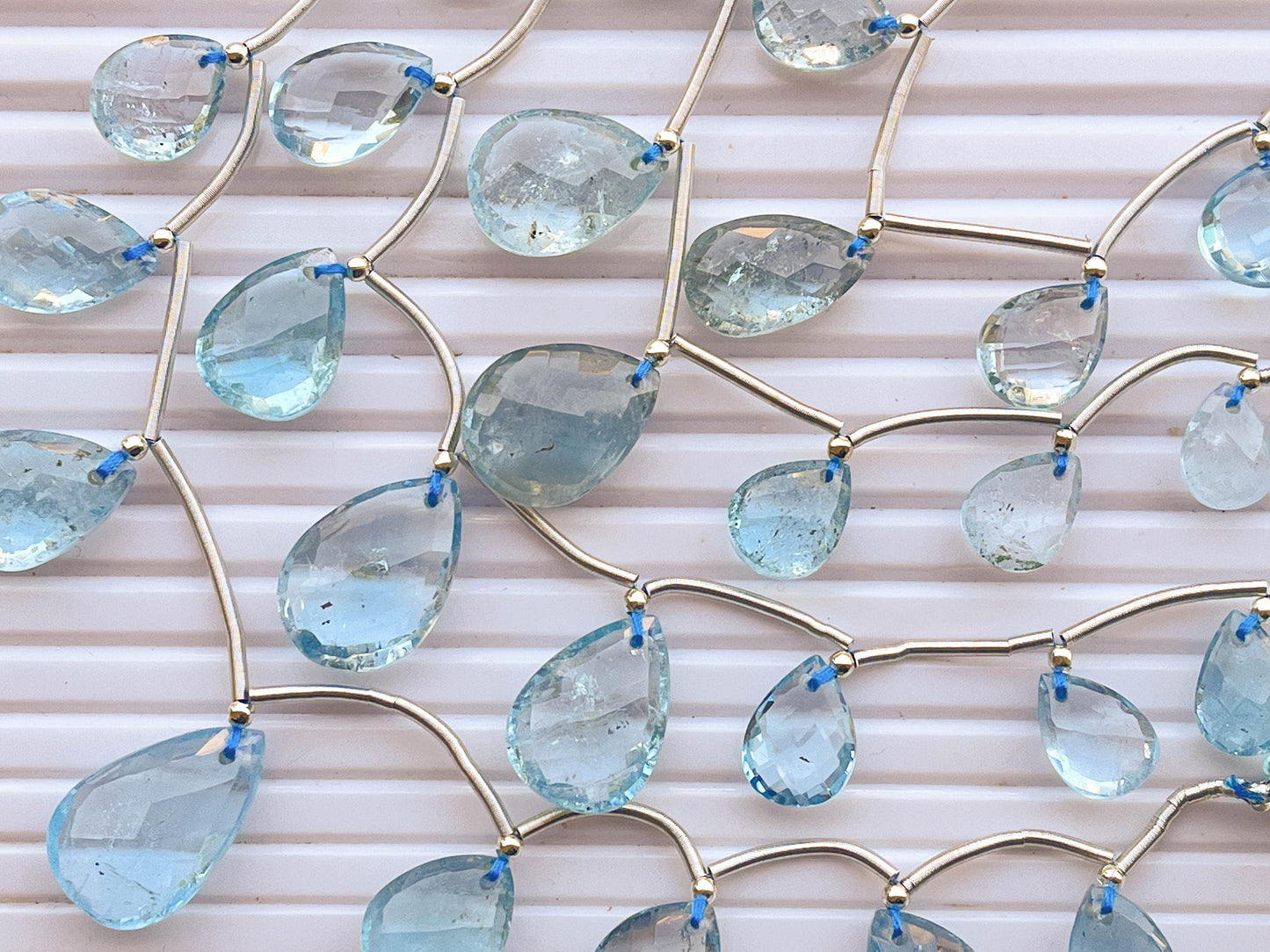 Sky Blue Topaz Pear Shape Briolette Beads Beadsforyourjewelry