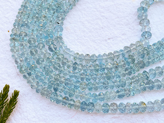 Sky Blue Topaz Rondelle Shape Faceted Beads Beadsforyourjewelry