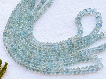 Sky Blue Topaz Rondelle Shape Faceted Beads Beadsforyourjewelry