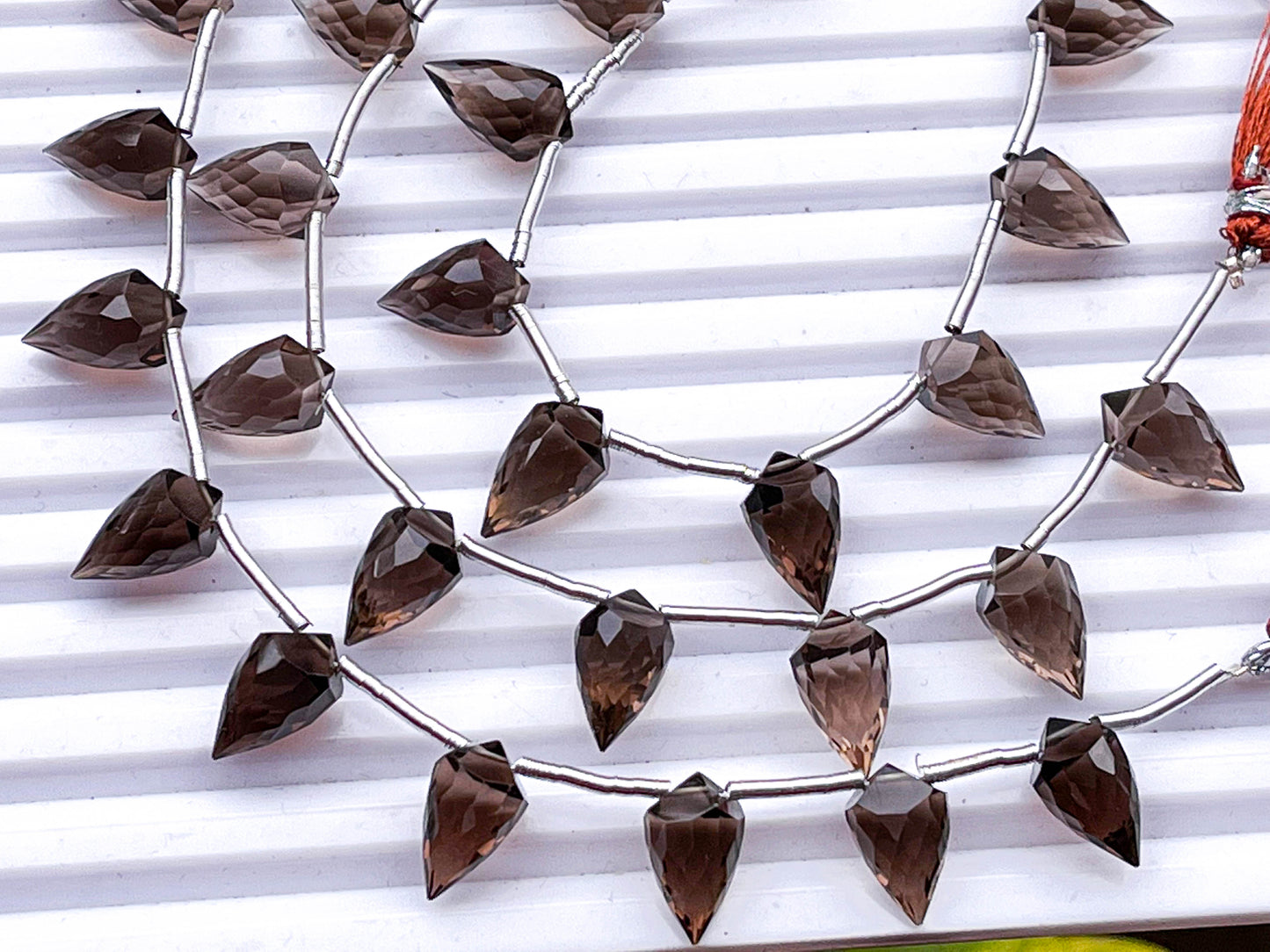 Smoky Quartz 4 Point Faceted Drops Beadsforyourjewelry