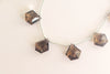 Load image into Gallery viewer, Smoky Quartz Gemstone Pentagon Shape Faceted Drops Beadsforyourjewelry
