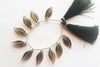 Smoky Quartz Leaf Carving Beads Beadsforyourjewelry
