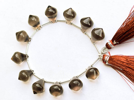 Smoky Quartz Slanted Shape Drops | 12 Pieces Beadsforyourjewelry