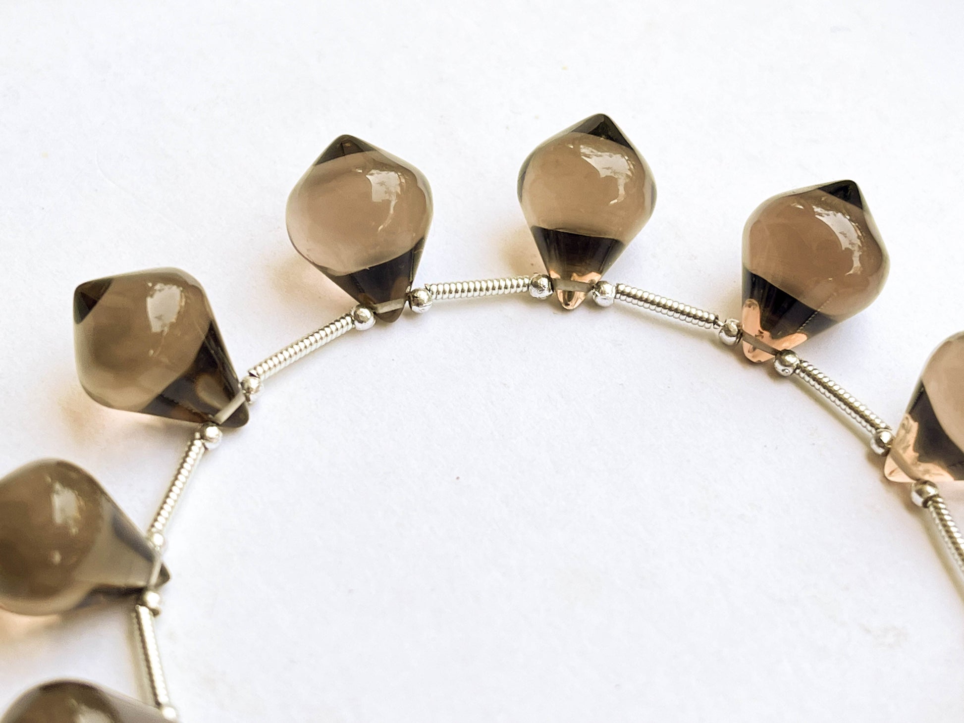 Smoky Quartz Slanted Shape Drops | 12 Pieces Beadsforyourjewelry