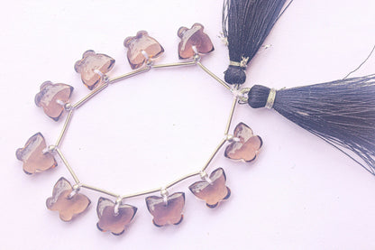 Smoky Quartz Smooth Butterfly Shape Beads Beadsforyourjewelry