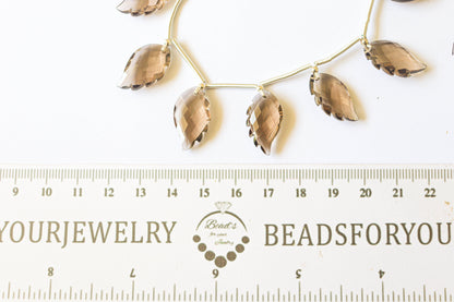 Smoky Quartz Wings Shape Faceted Beads Beadsforyourjewelry