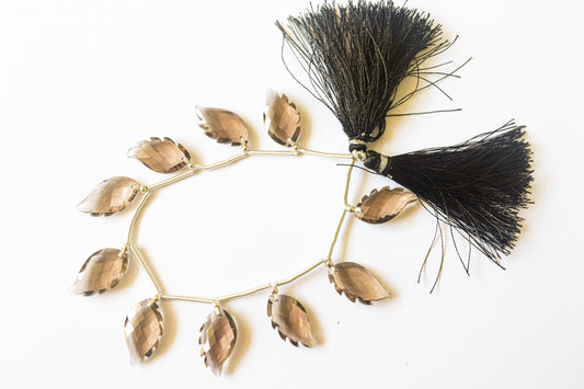 Smoky Quartz Wings Shape Faceted Beads Beadsforyourjewelry