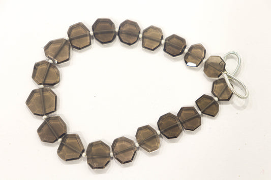 Smoky Quartz gemstone Crown cut beads Beadsforyourjewelry