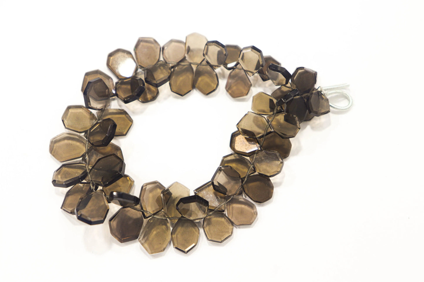 Smoky Quartz gemstone slice cut beads Beadsforyourjewelry