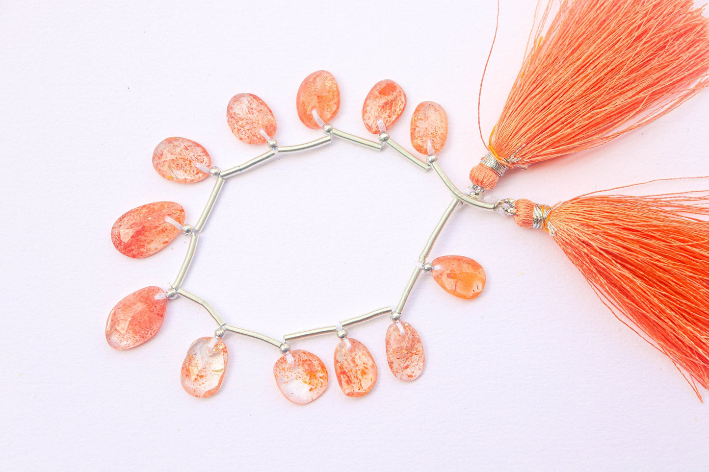 Sunstone Faceted Uneven Shape Rose cut Briolette Beads | 12 Pieces | Natural Sunstone Gemstone Beads | Beadsforyourjewelry BFYJ1197-4 Beadsforyourjewelry