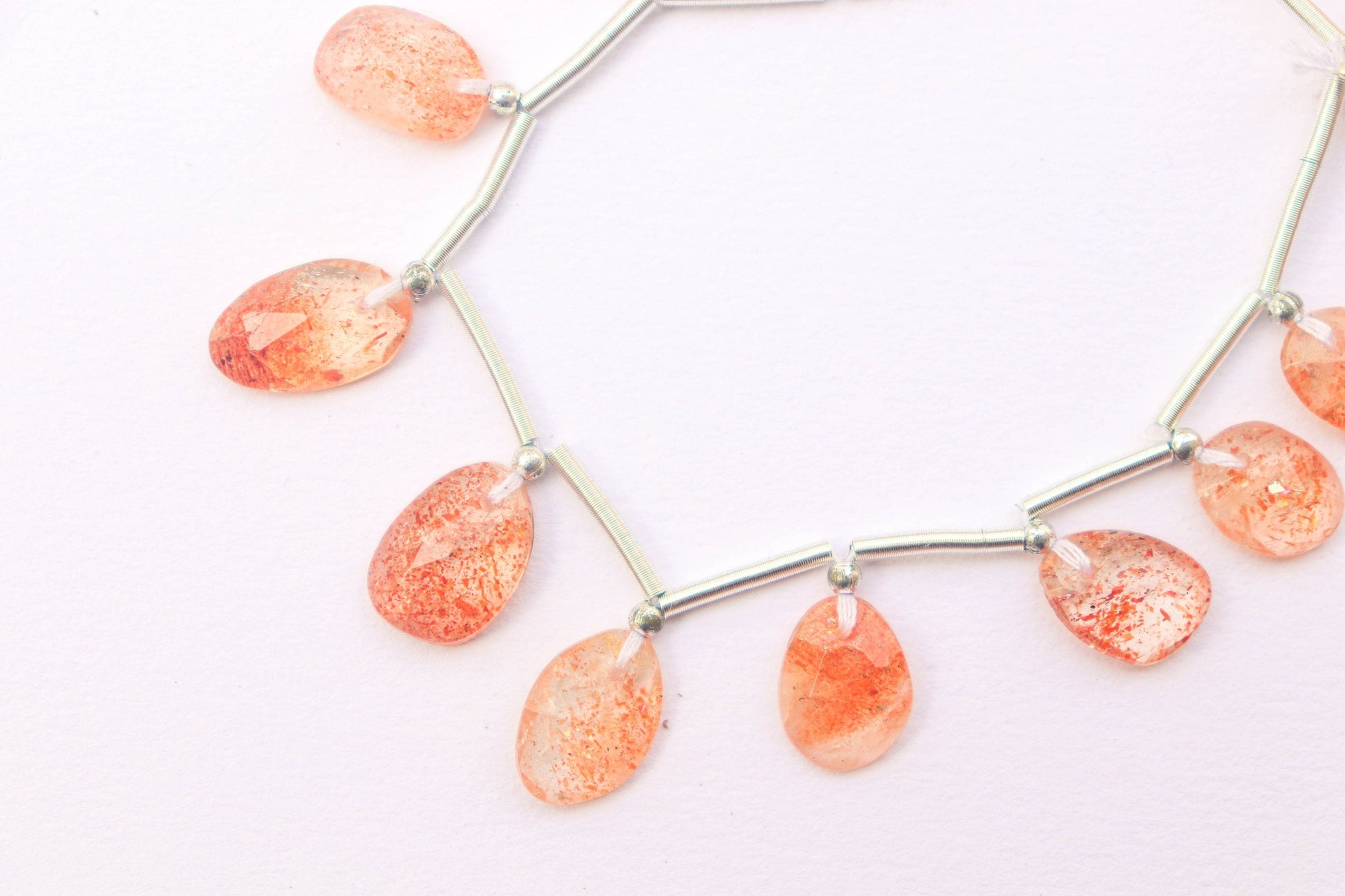 Sunstone Faceted Uneven Shape Rose cut Briolette Beads | 12 Pieces | Natural Sunstone Gemstone Beads | Beadsforyourjewelry Beadsforyourjewelry
