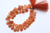 Load image into Gallery viewer, Sunstone Pear Briolette Faceted | 9x13mm | 8 inch strand | 45 Pieces | Side Drill | Natural Gemstone Beads | For Jewelry making Beadsforyourjewelry