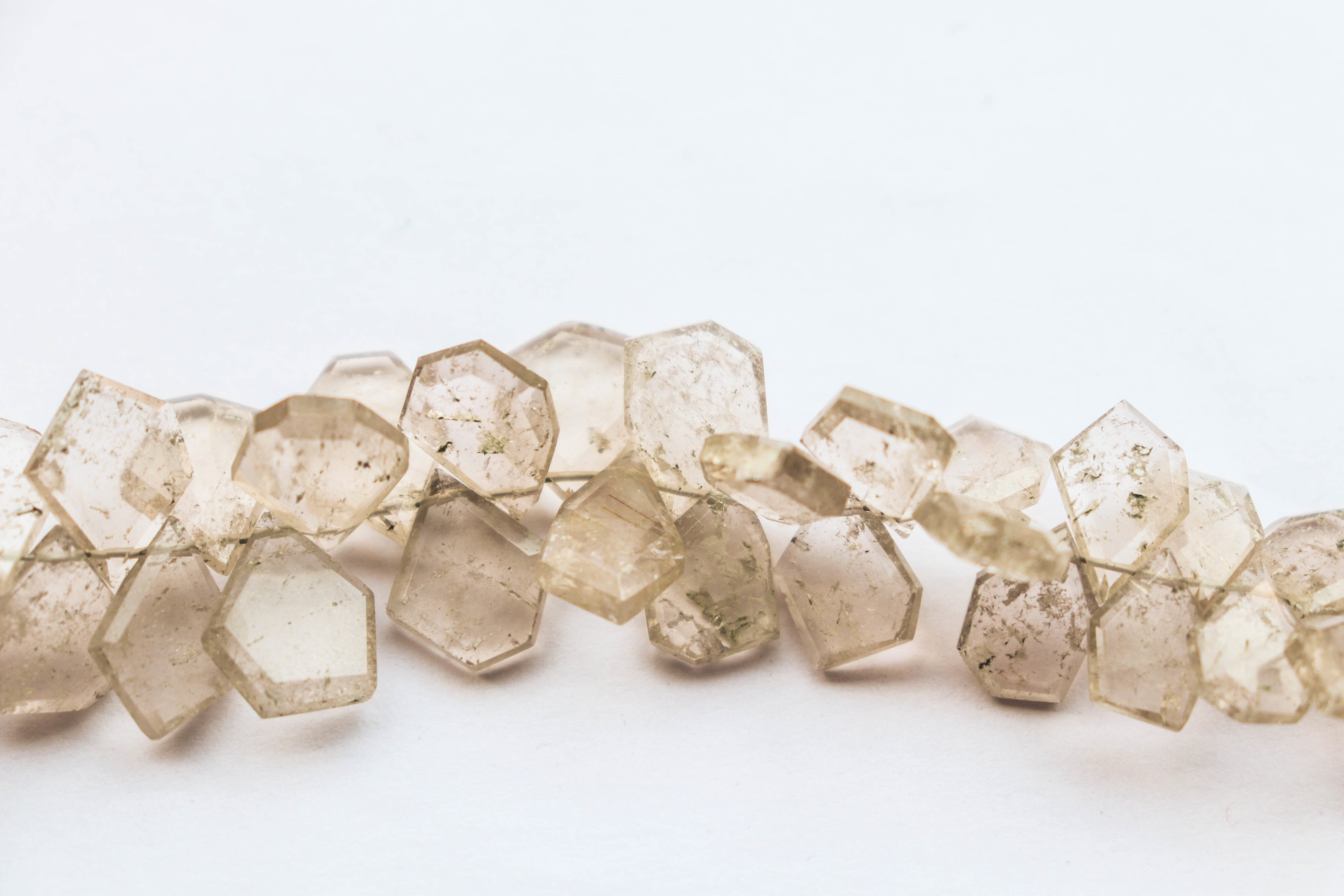 TEXTURED Rutile Quartz gemstone Slice cut beads Beadsforyourjewelry