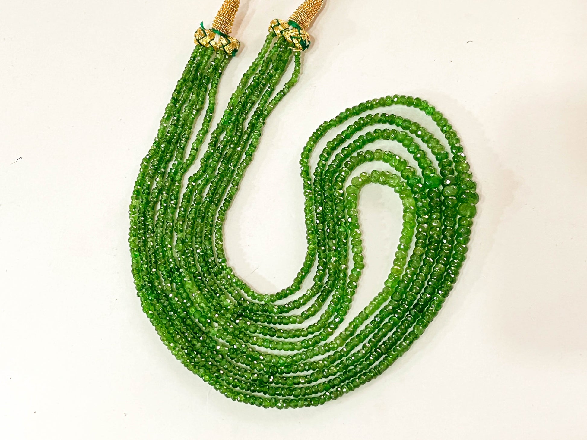 Tsavorite Faceted Rondelle Shape Beads