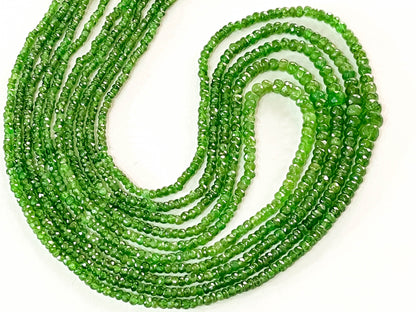 Tsavorite Faceted Rondelle Shape Beads Beadsforyourjewelry