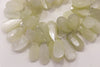 Load image into Gallery viewer, WHITE MOONSTONE Faceted  Briolette Pear Shape | 12x25mm | 8 inch | 47 Pieces | Natural Gemstone Beads for Jewelry Making Beadsforyourjewelry