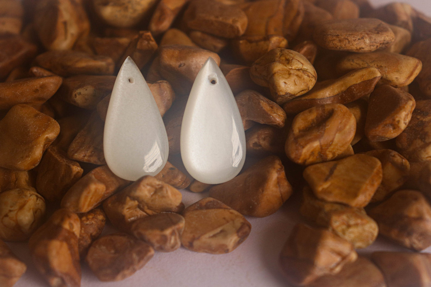 White Moonstone Pear Shape Matching Pair Briolette | 13x26mm | Hand Polished Natural Moonstone | Beadsforyourjewellery Beadsforyourjewelry