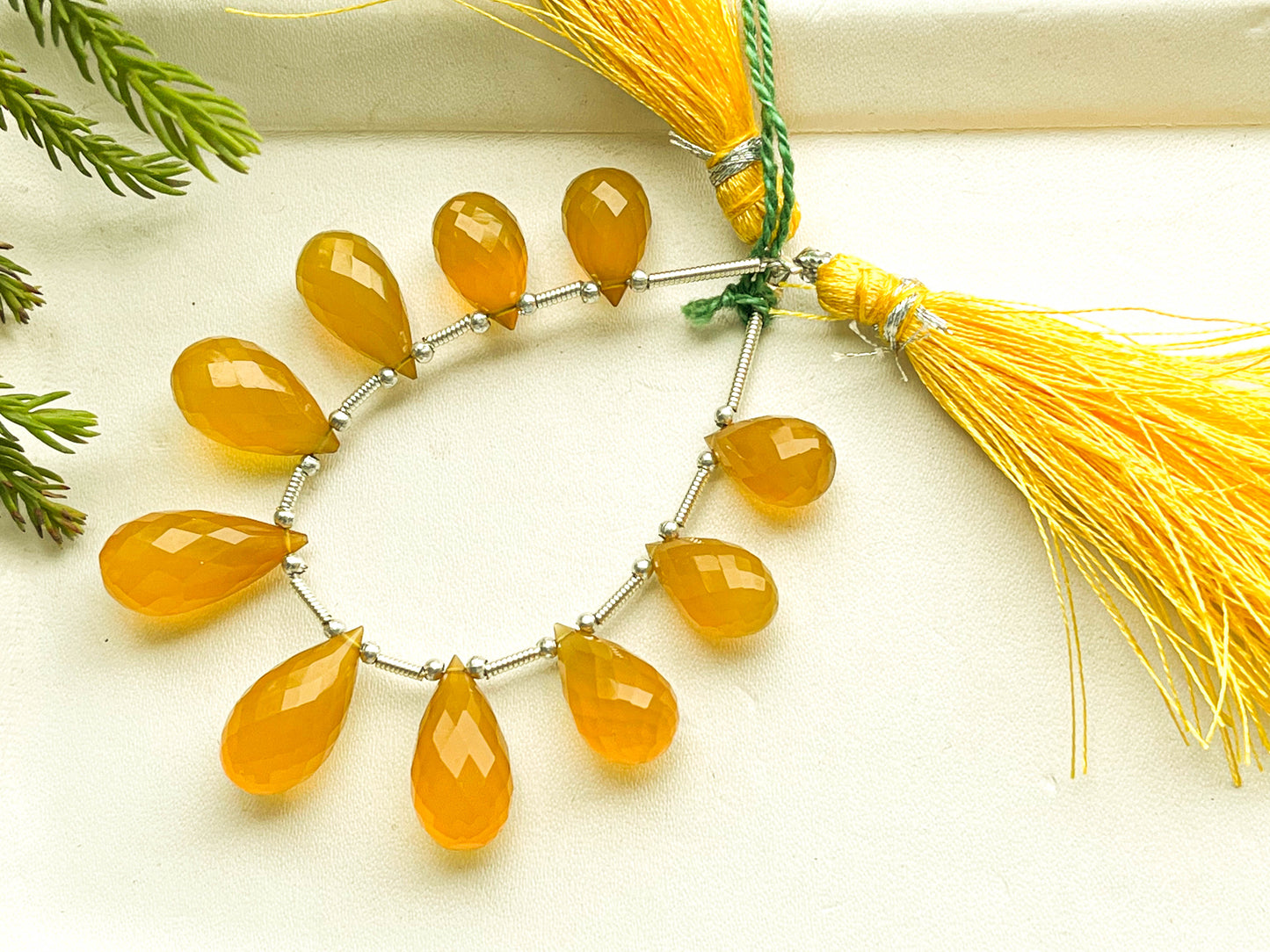 Yellow Onyx Faceted Drops, 10 Pieces | 8x12mm to 8x16mm Beadsforyourjewelry