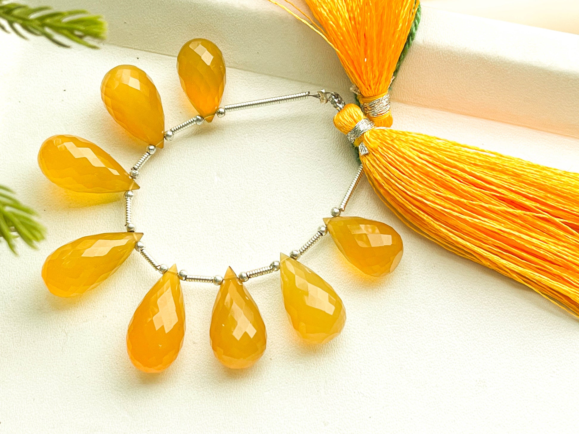 Yellow Onyx Faceted Drops, 8 Pieces | 8x15mm to 9x18mm Beadsforyourjewelry