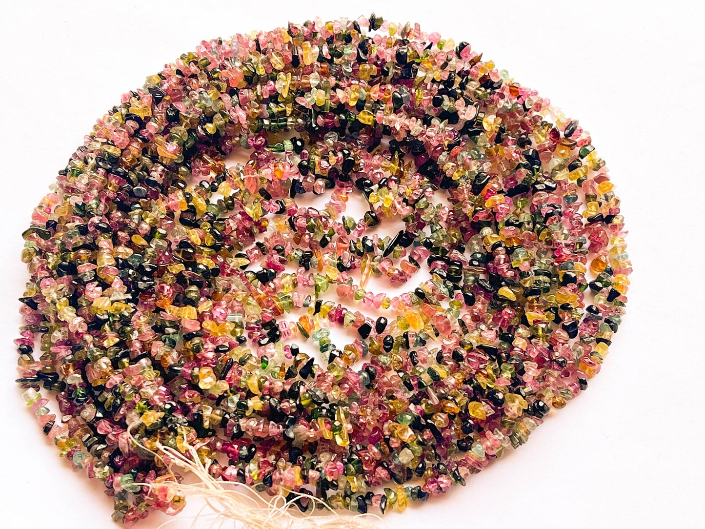 Tourmaline nuggets chip beads