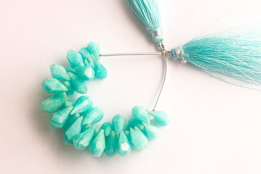 Amazonite Tumble Shape Faceted Drops