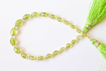 Peridot Oval Shape Step cut beads, 4x5mm to 8x13mm, 8 inch Full String, 22 Pieces, Natural Gemstone, Beadsforyourjewellery