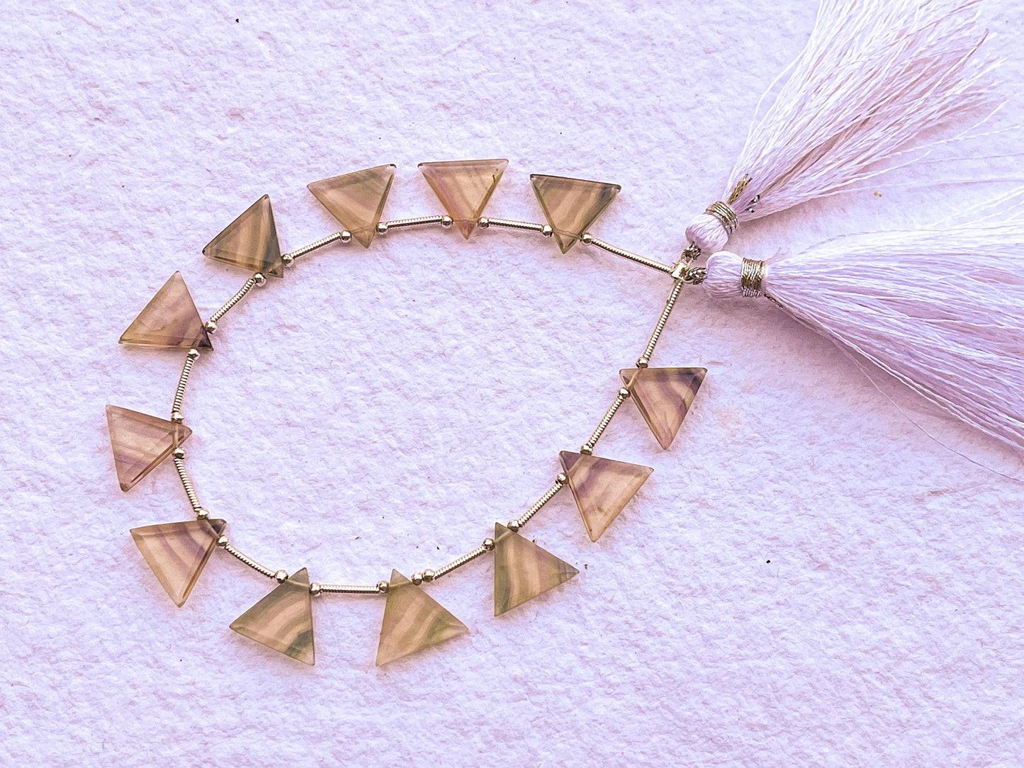 BI FLUORITE Triangle Shape Faceted Beads