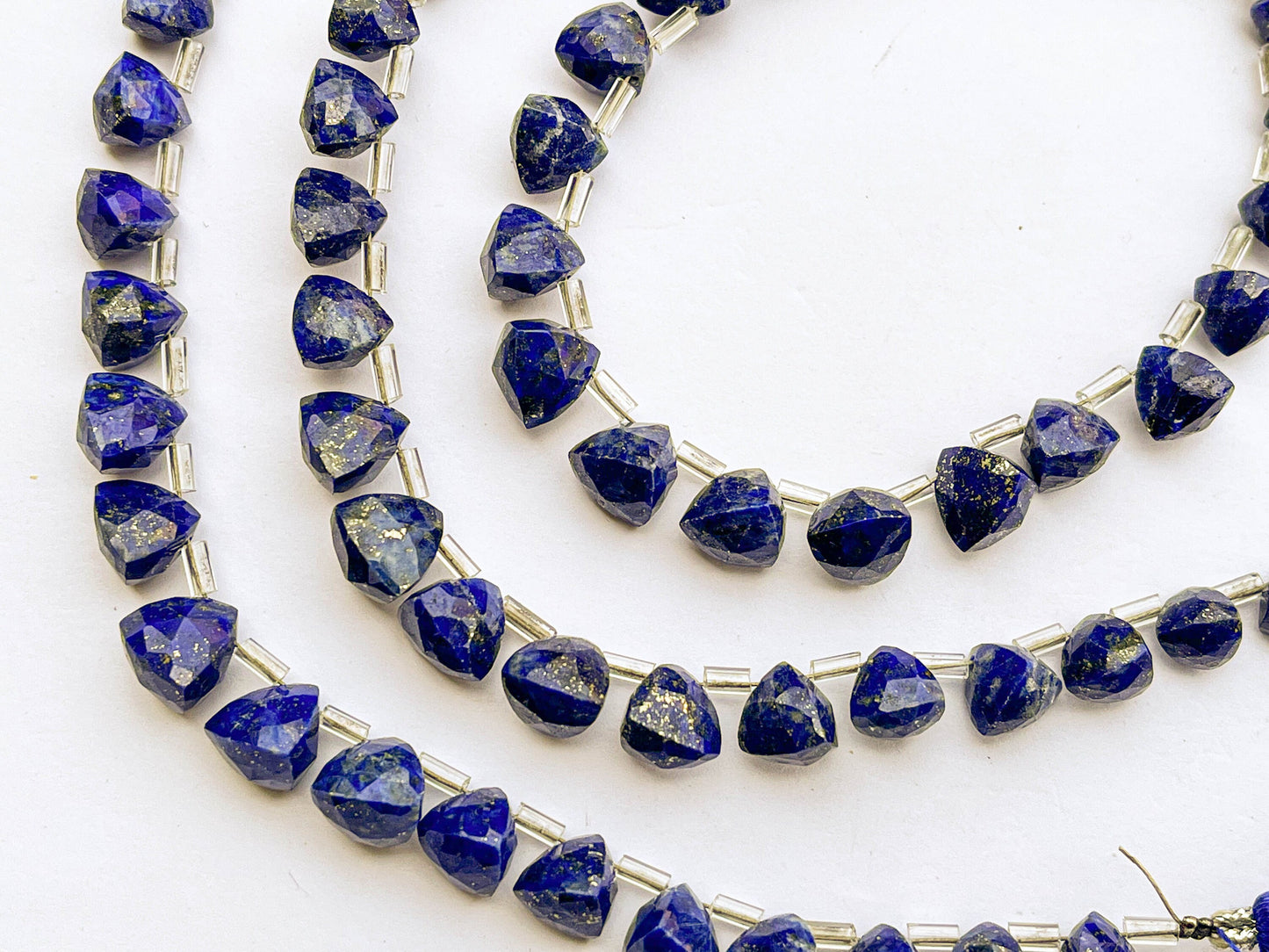 Lapis Lazuli 3D Trillion Shape Beads
