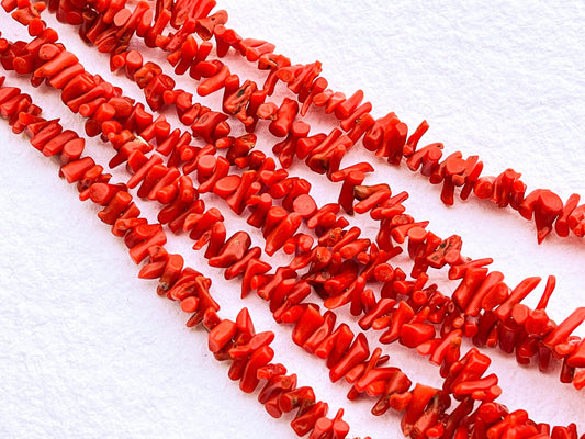Natural Italian Coral Uneven Shape Beads