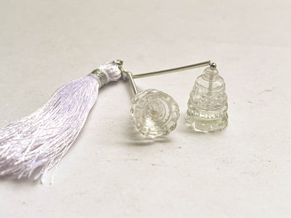 Crystal Carving Bell Shape Pair