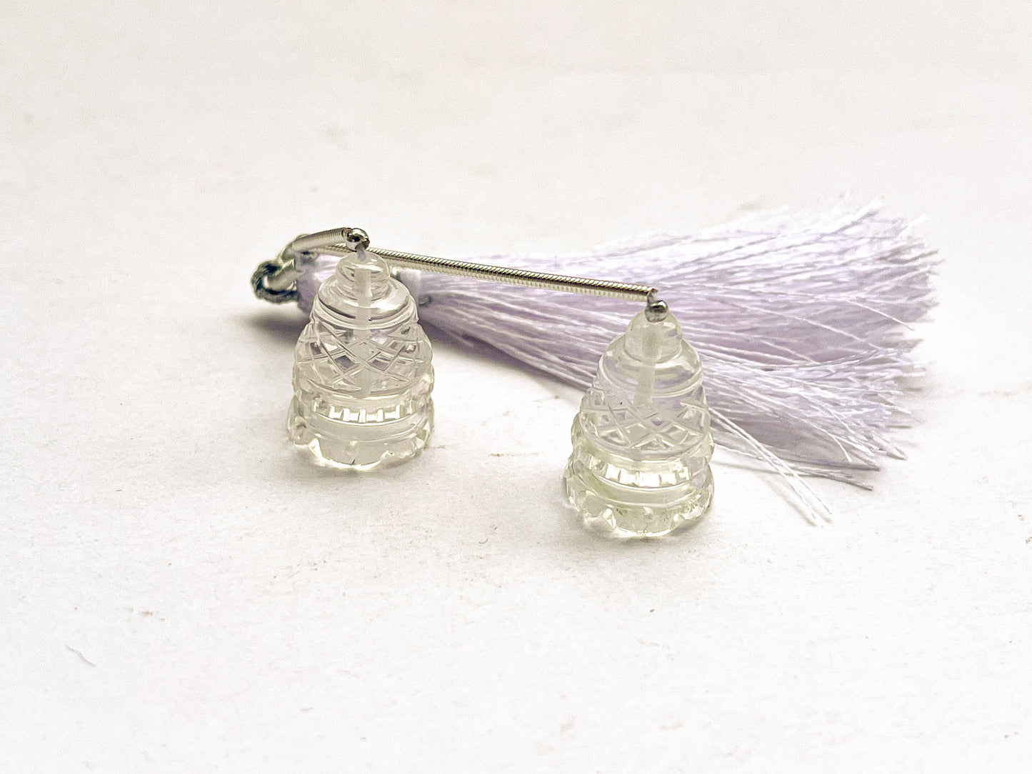 Crystal Carving Bell Shape Pair