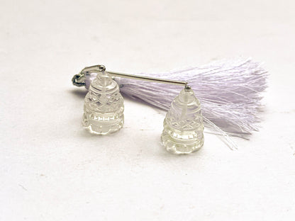 Crystal Carving Bell Shape Pair