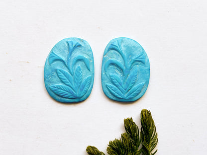 Turquoise Cameo Carving Matching Pairs
