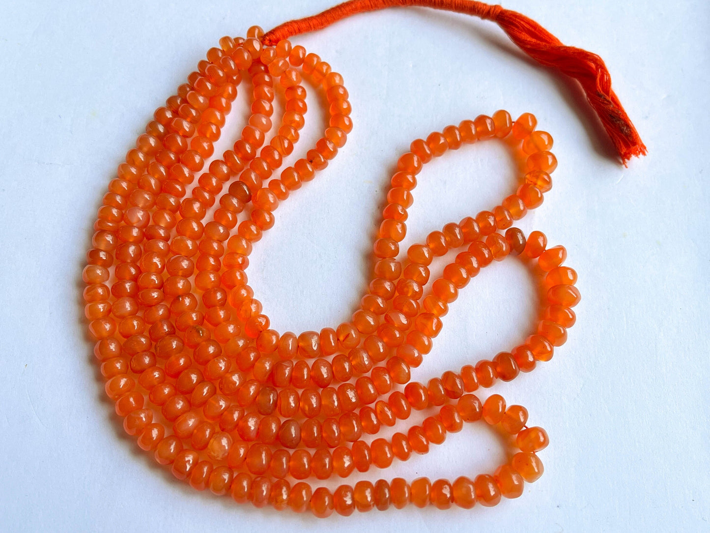 Carnelian Smooth Rondelle Beads